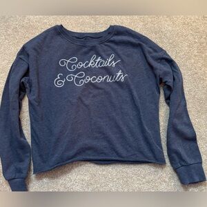 Zoe + Liv Cocktails & Coconuts Women’s Sweatshirt Size M